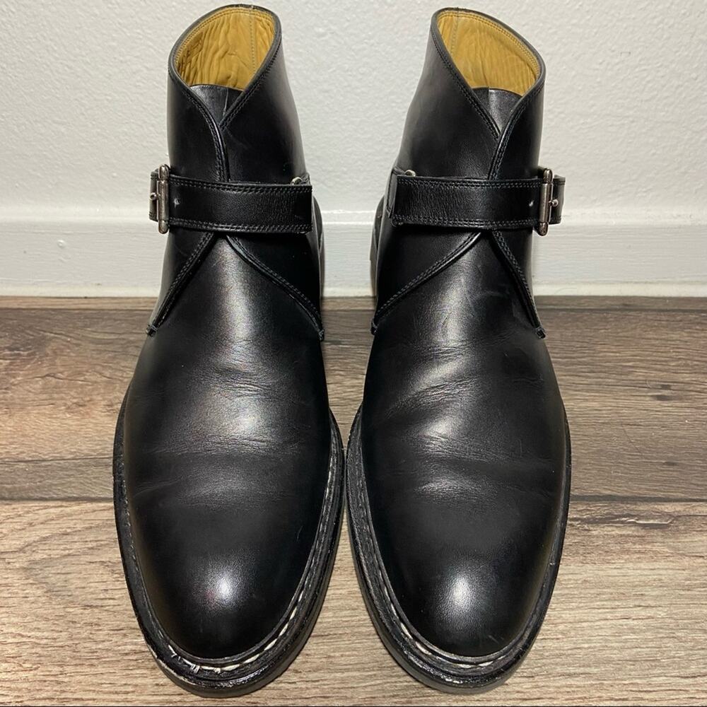 Heschung Chêne Boots Chelsea Calf Leather Munk Strap Black Anilcalf Basalte 7 - Picture 3 of 6